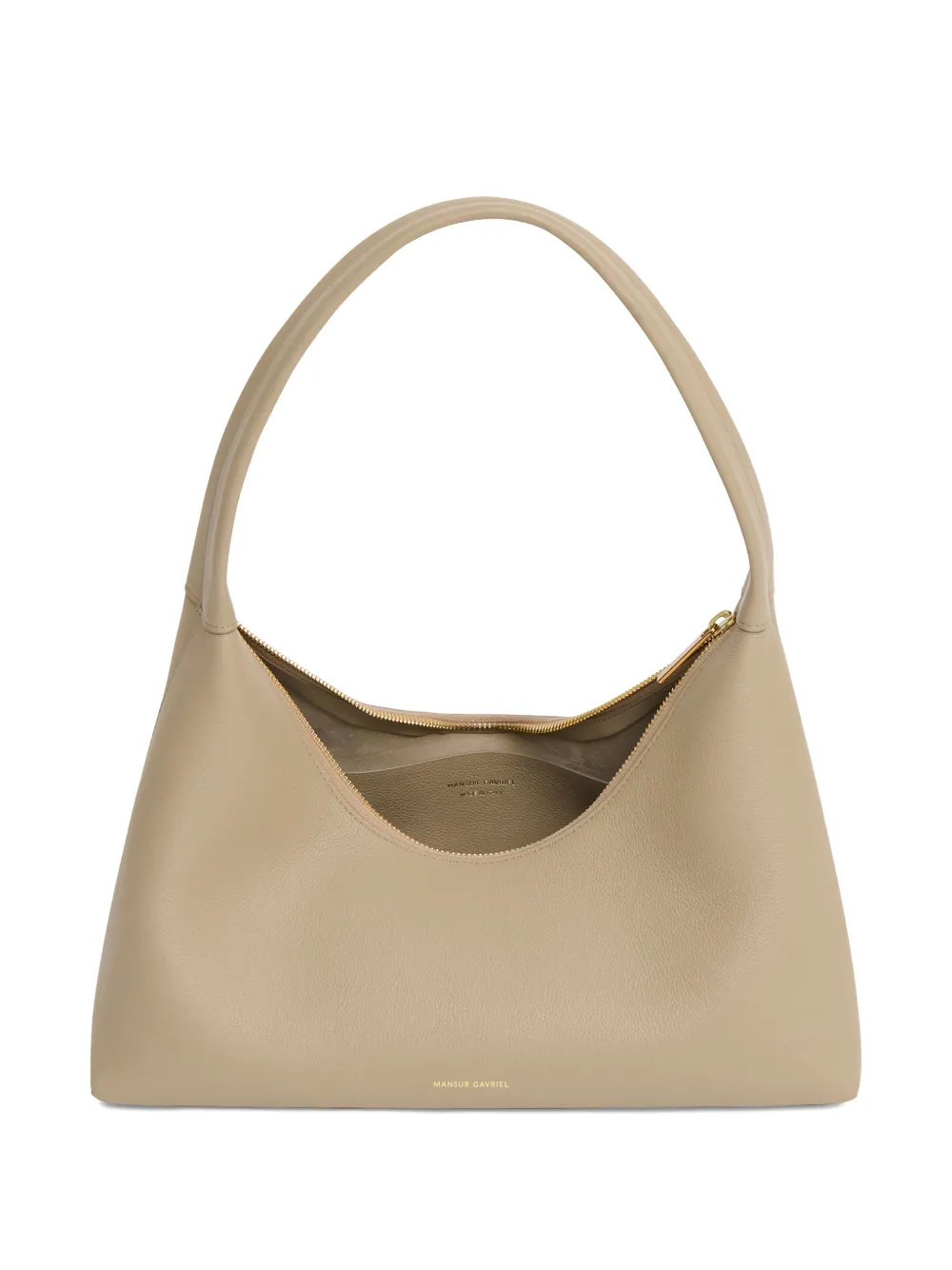 Mansur Gavriel Schoudertas met rits Beige