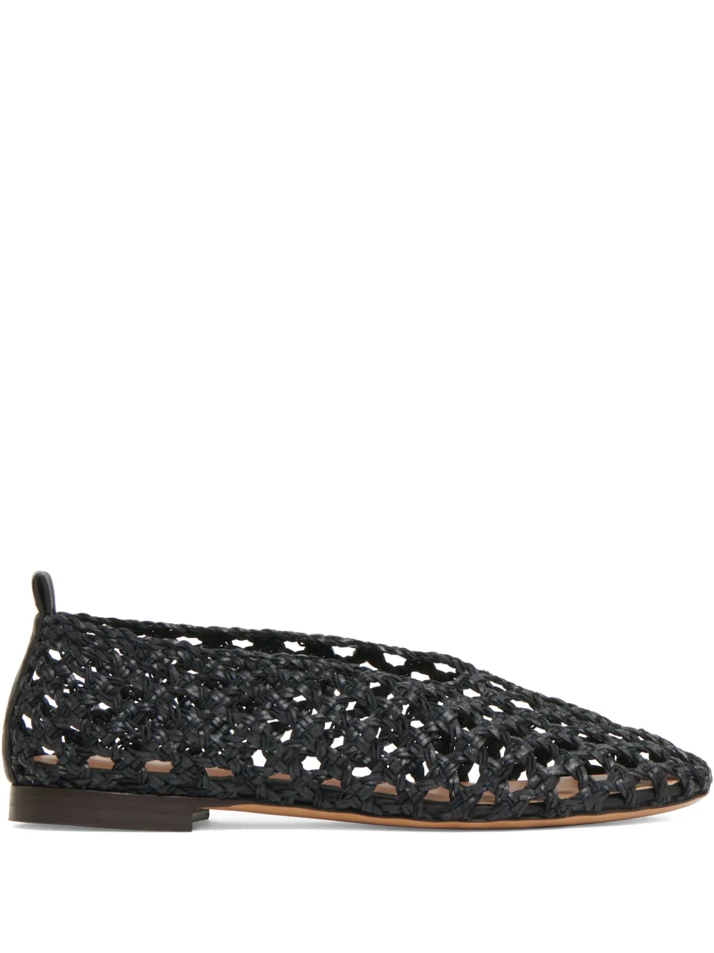 Mansur Gavriel Woven Ballerina Flats In Black
