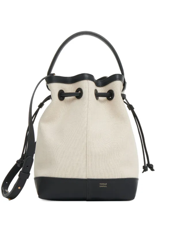 Mansur Gavriel Dea drawstring-closure Bucket Bag Neutrals