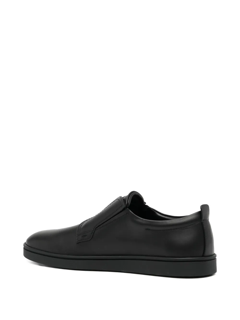 Ferragamo leather slip-on sneakers Black