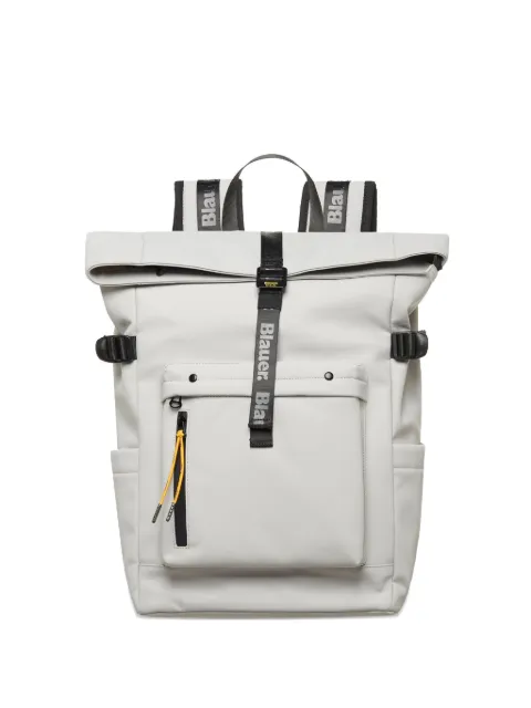 Blauer roll-top backpack