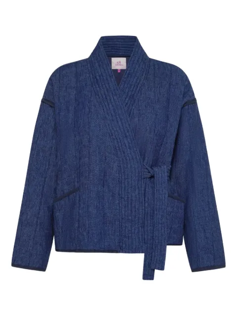 DEHA quilted wrap jacket