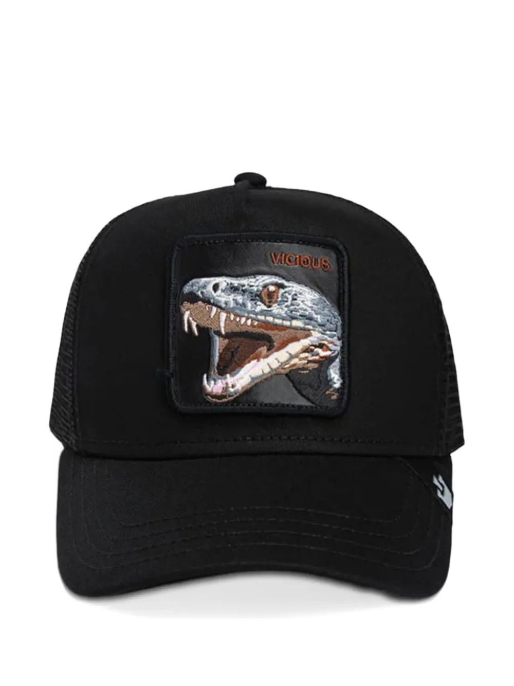 GOORIN BROS snake-embroidered trucker cap | Black | Image 1