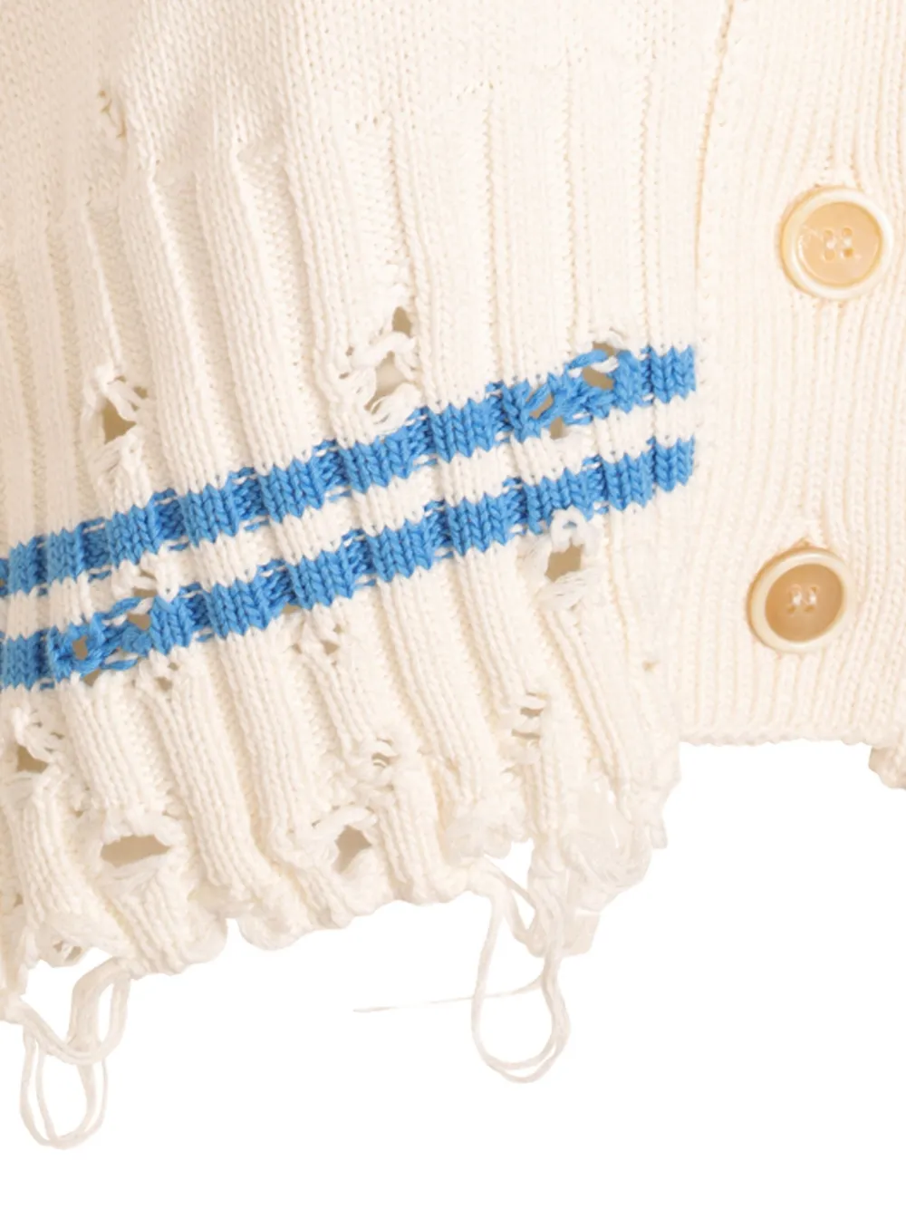 Marni Vest met gerafeld effect Wit