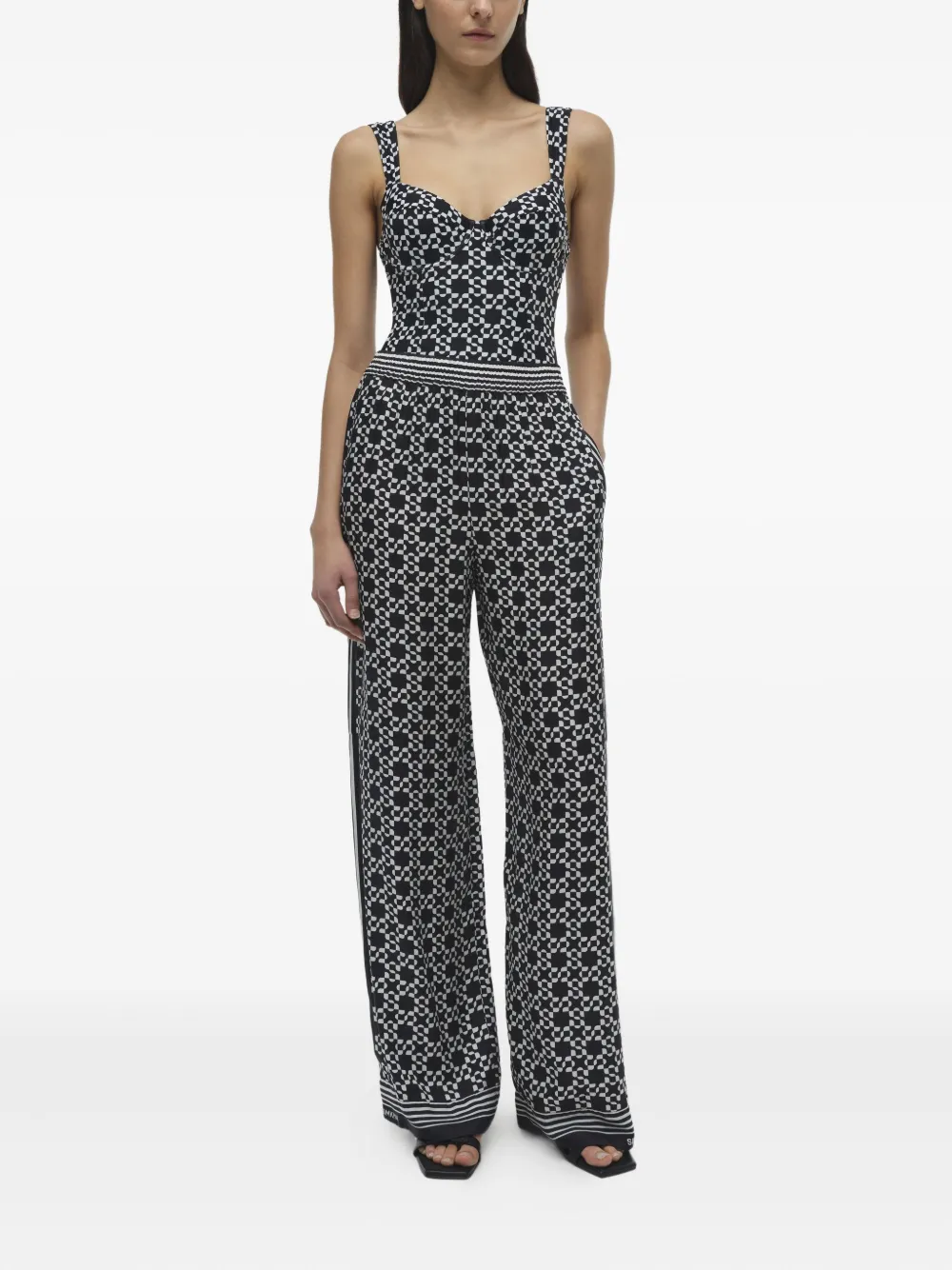 Simkhai Calça com estampa geométrica e listra lateral | Calça palazzo | Image 2