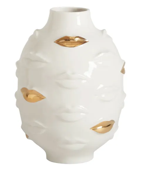 Jonathan Adler textured lip-motif vase