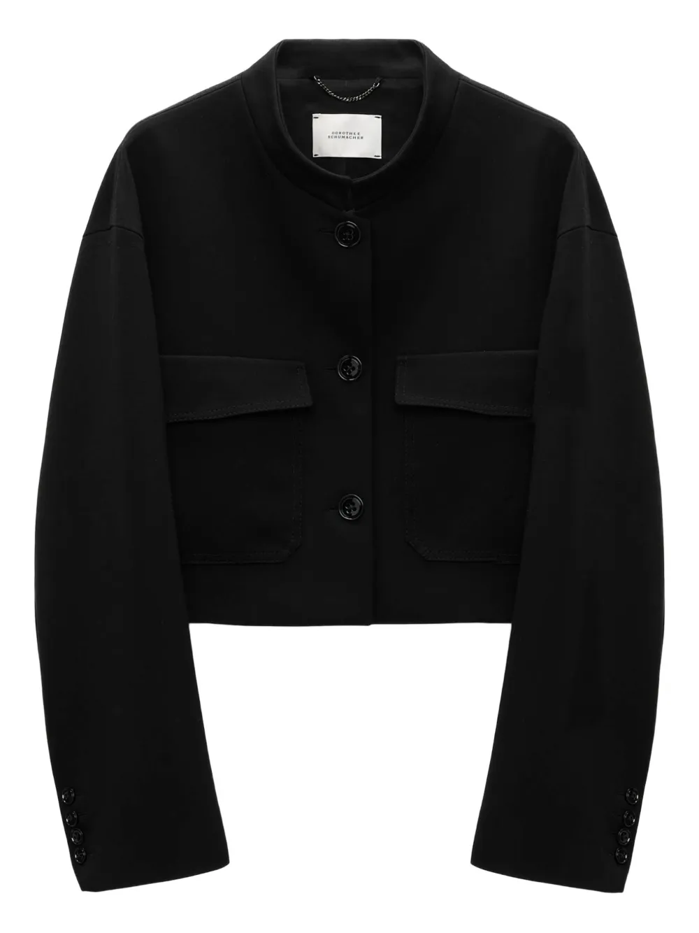 Dorothee Schumacher pocketed cropped jacket Zwart