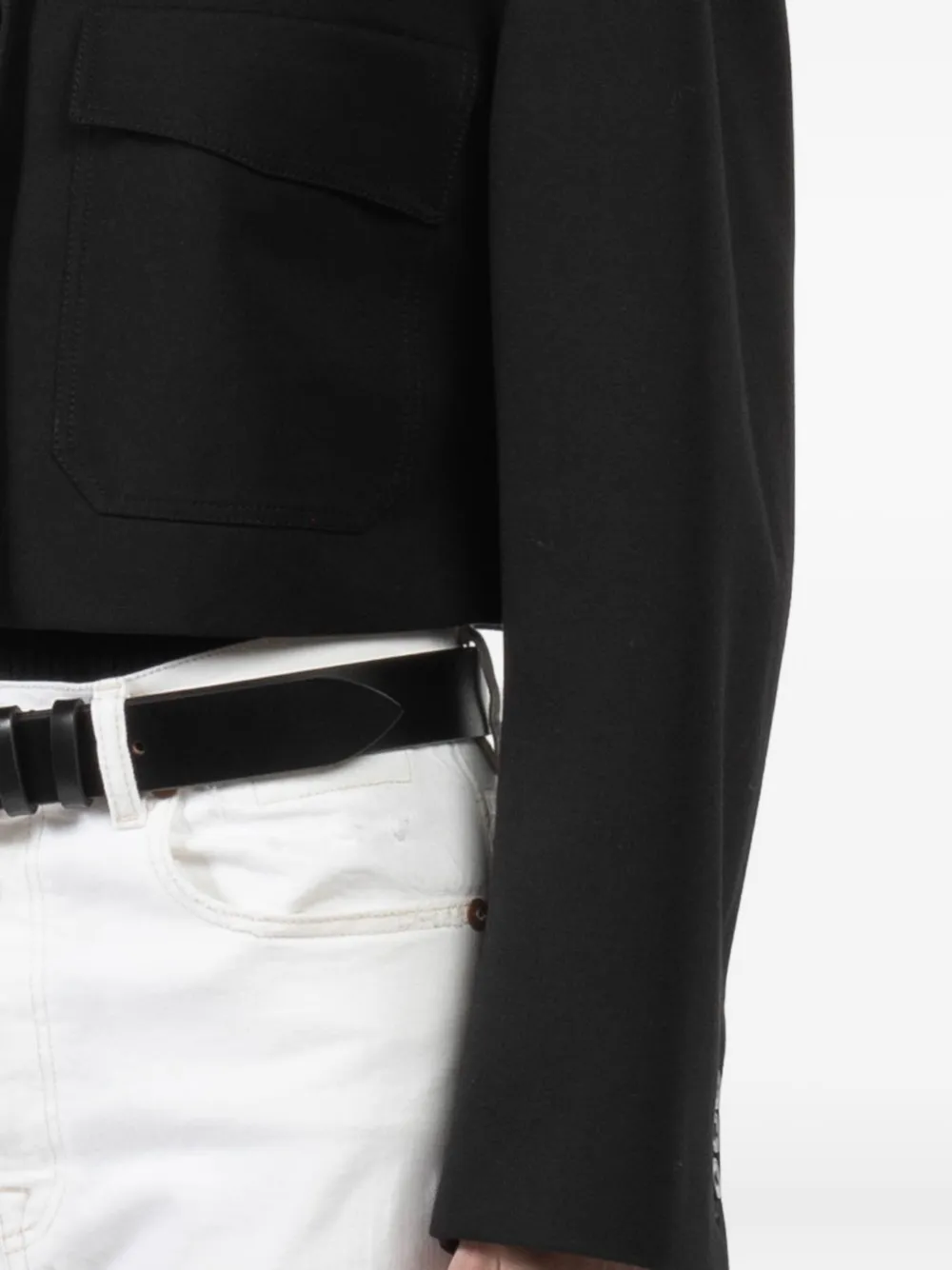 Dorothee Schumacher pocketed cropped jacket Zwart