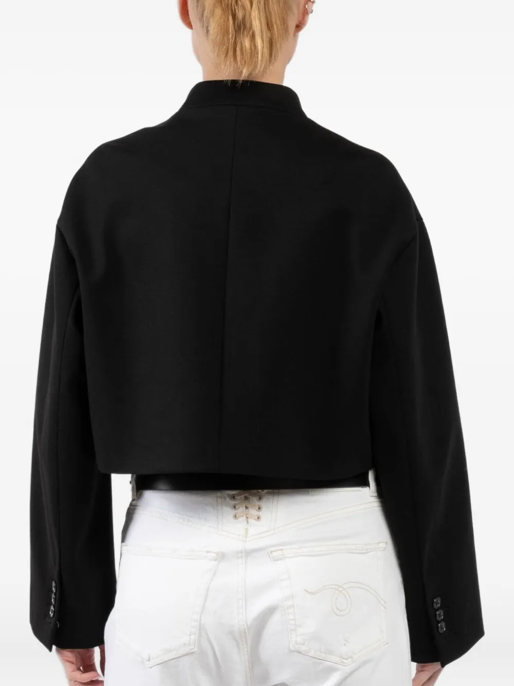 Dorothee Schumacher pocketed cropped jacket Zwart