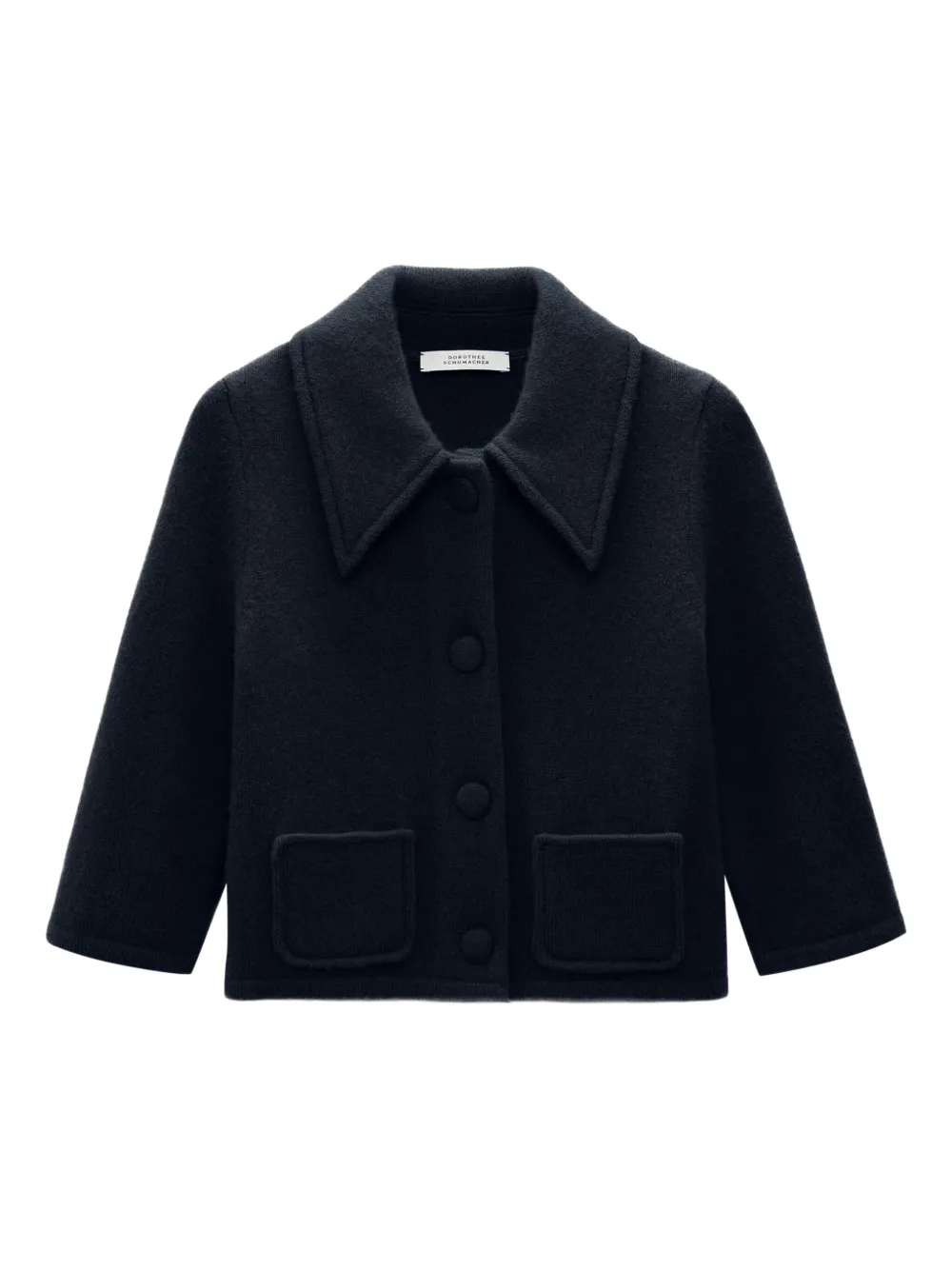 Dorothee Schumacher collared pocket cardigan Blauw