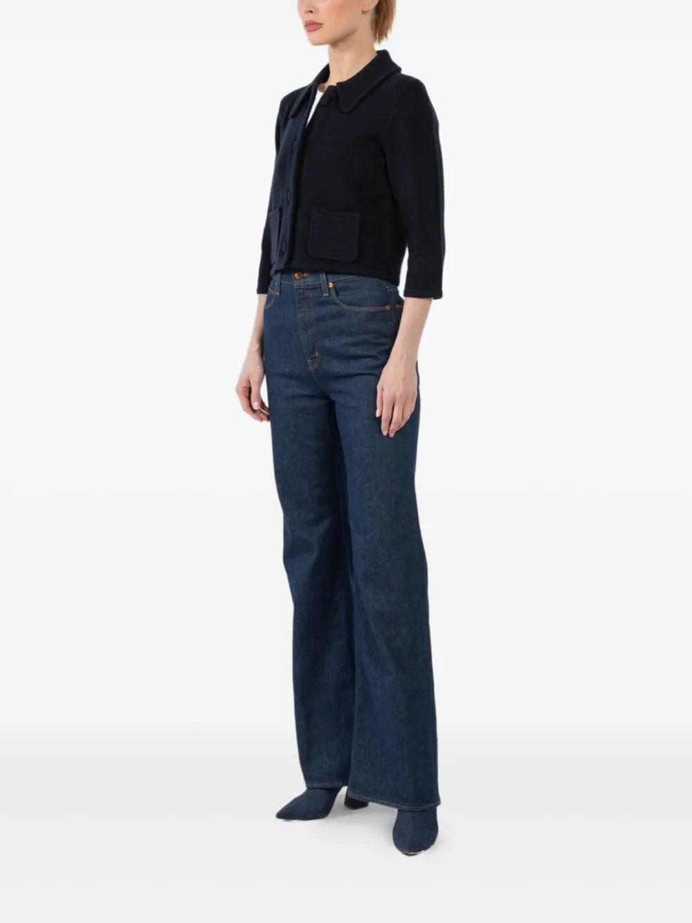 Dorothee Schumacher collared pocket cardigan Blauw