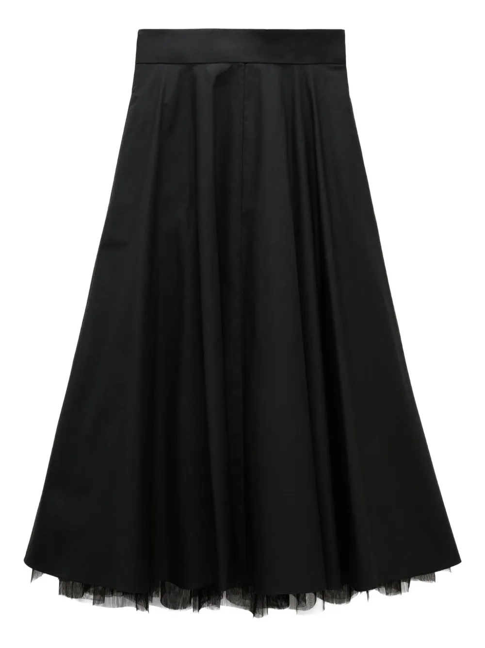 Dorothee Schumacher tulle-trimmed midi skirt Zwart
