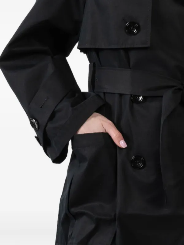 Dorothee Schumacher Belted double-breasted Trench Coat Black