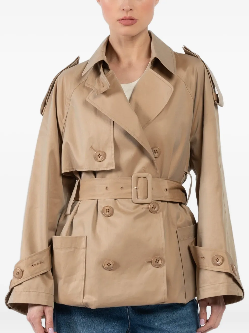Dorothee Schumacher Luxury adjustable-hemline trench coat Beige