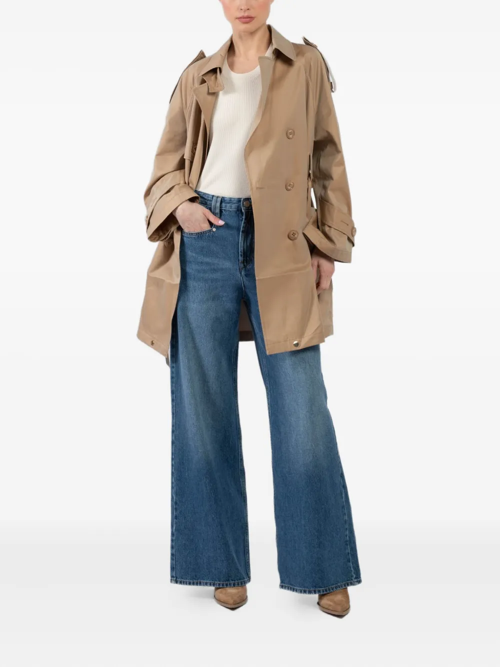 Dorothee Schumacher Luxury adjustable-hemline trench coat Beige