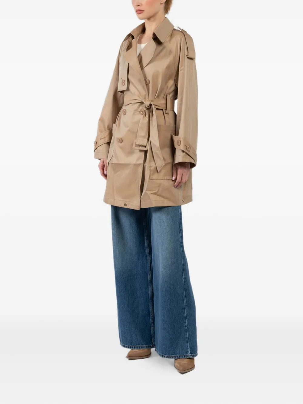 Dorothee Schumacher Luxury adjustable-hemline trench coat Beige