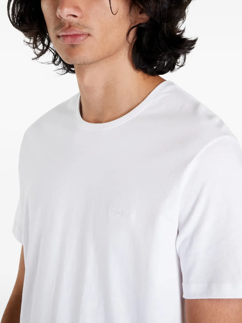 BOSS T-shirt met ronde hals Wit