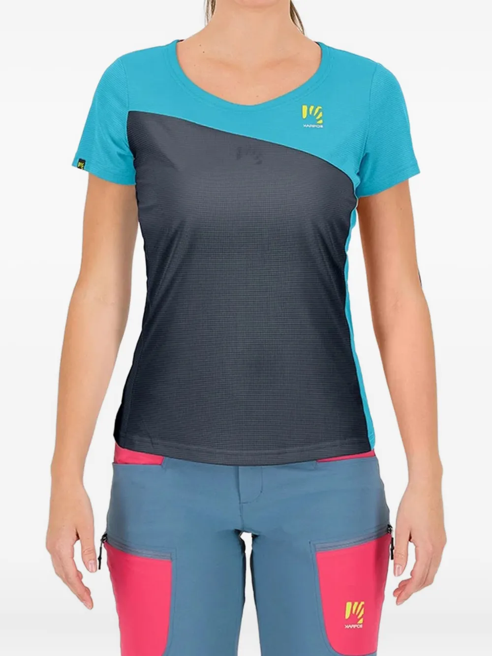 KARPOS T-shirt met logoprint Grijs