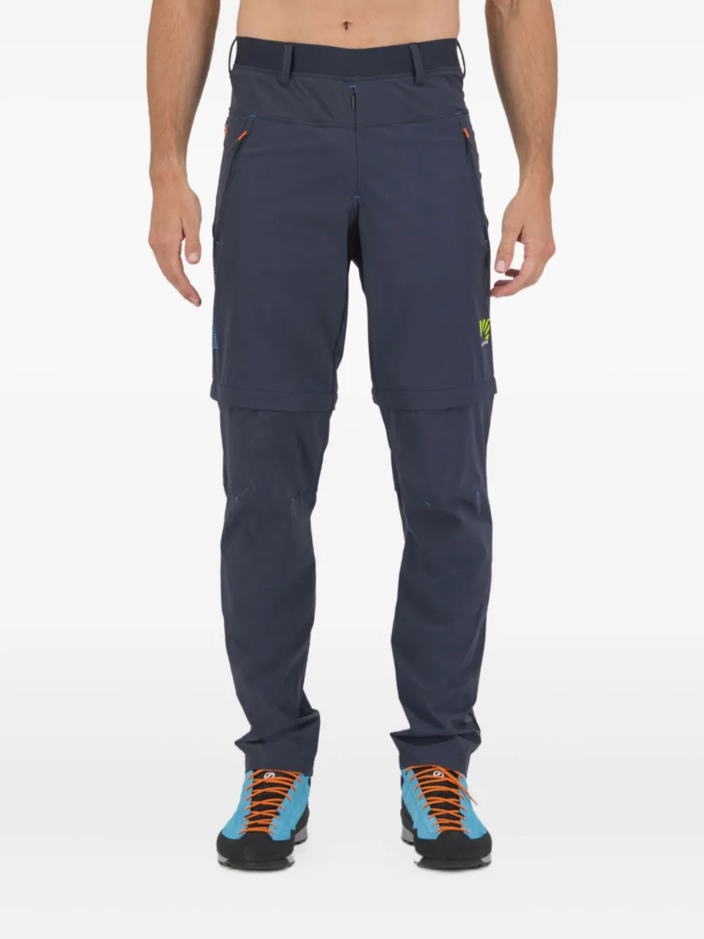 KARPOS logo-print performance track trousers - Blau