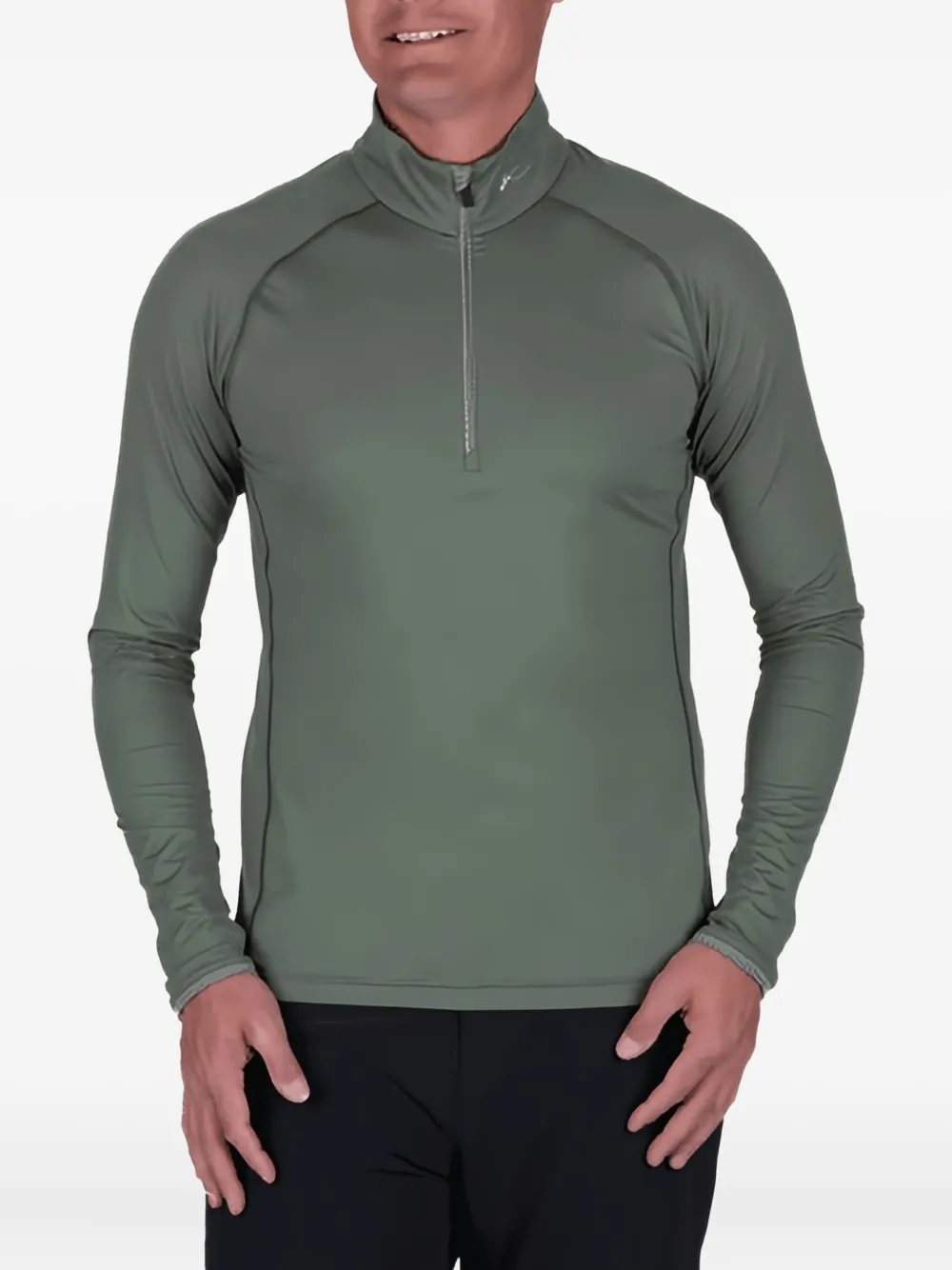 Kjus Half-zip Long-sleeve Top In Green