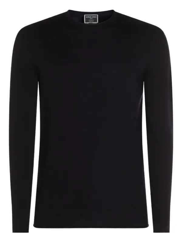 Giorgio Armani Icon Cashmere long-sleeve Sweater | Blue | FARFETCH