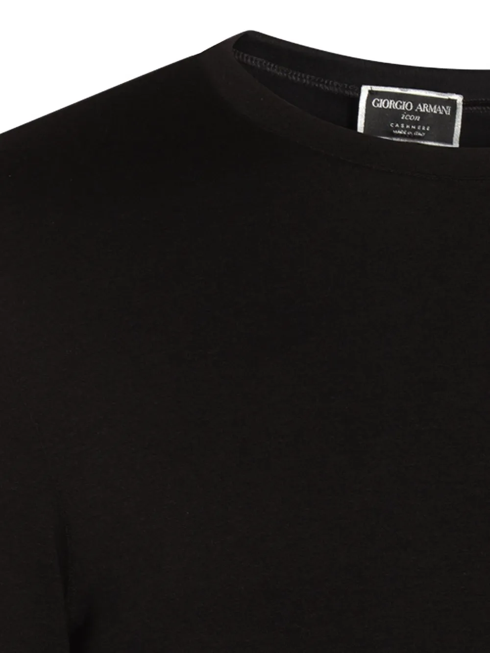 Giorgio Armani Icon kasjmier trui met lange mouwen Zwart