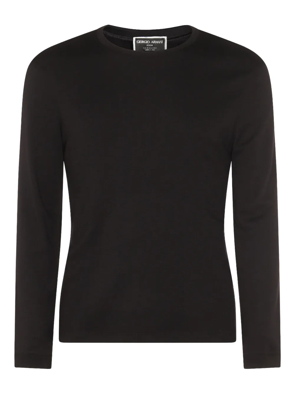 Giorgio Armani Icon long-sleeve cashmere sweater Zwart