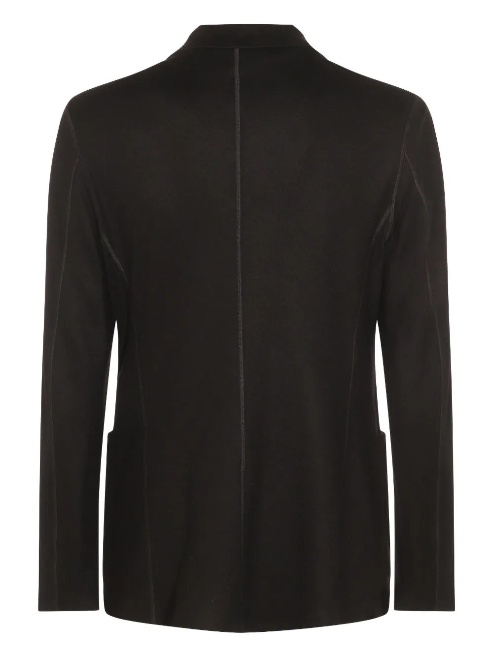 Giorgio Armani double-breasted patch-pocket jacket Zwart