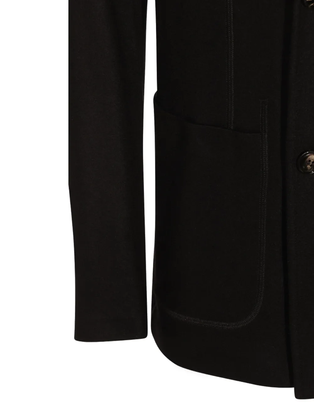 Giorgio Armani double-breasted patch-pocket jacket Zwart