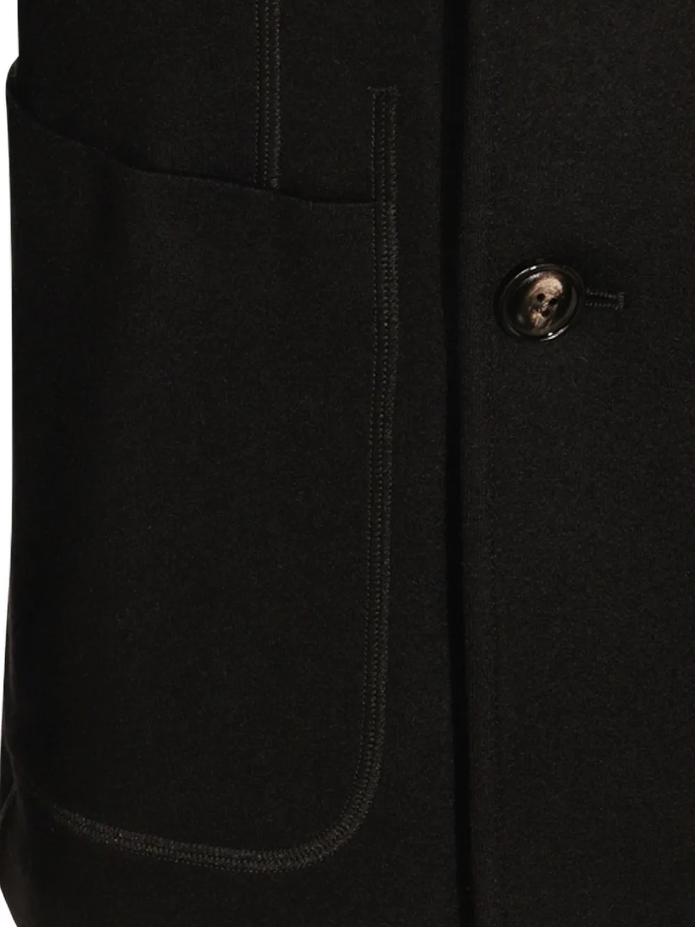 Giorgio Armani double-breasted patch-pocket jacket Zwart