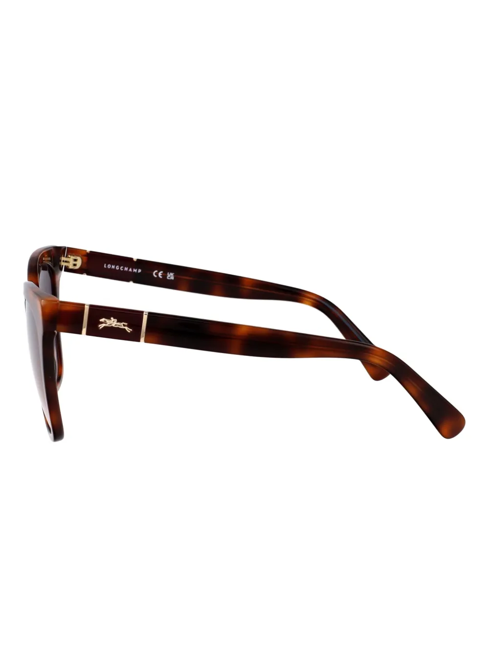 Longchamp Zonnebril met cat-eye montuur Bruin