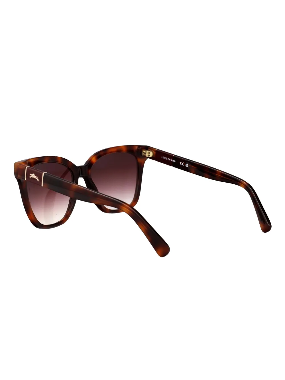 Longchamp Zonnebril met cat-eye montuur Bruin