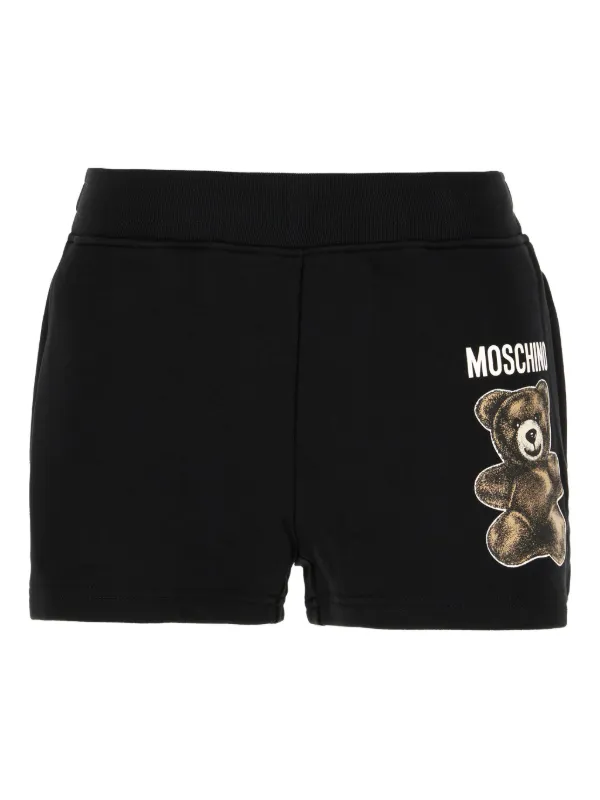 Moschino teddy-print Shorts Black FARFETCH IN