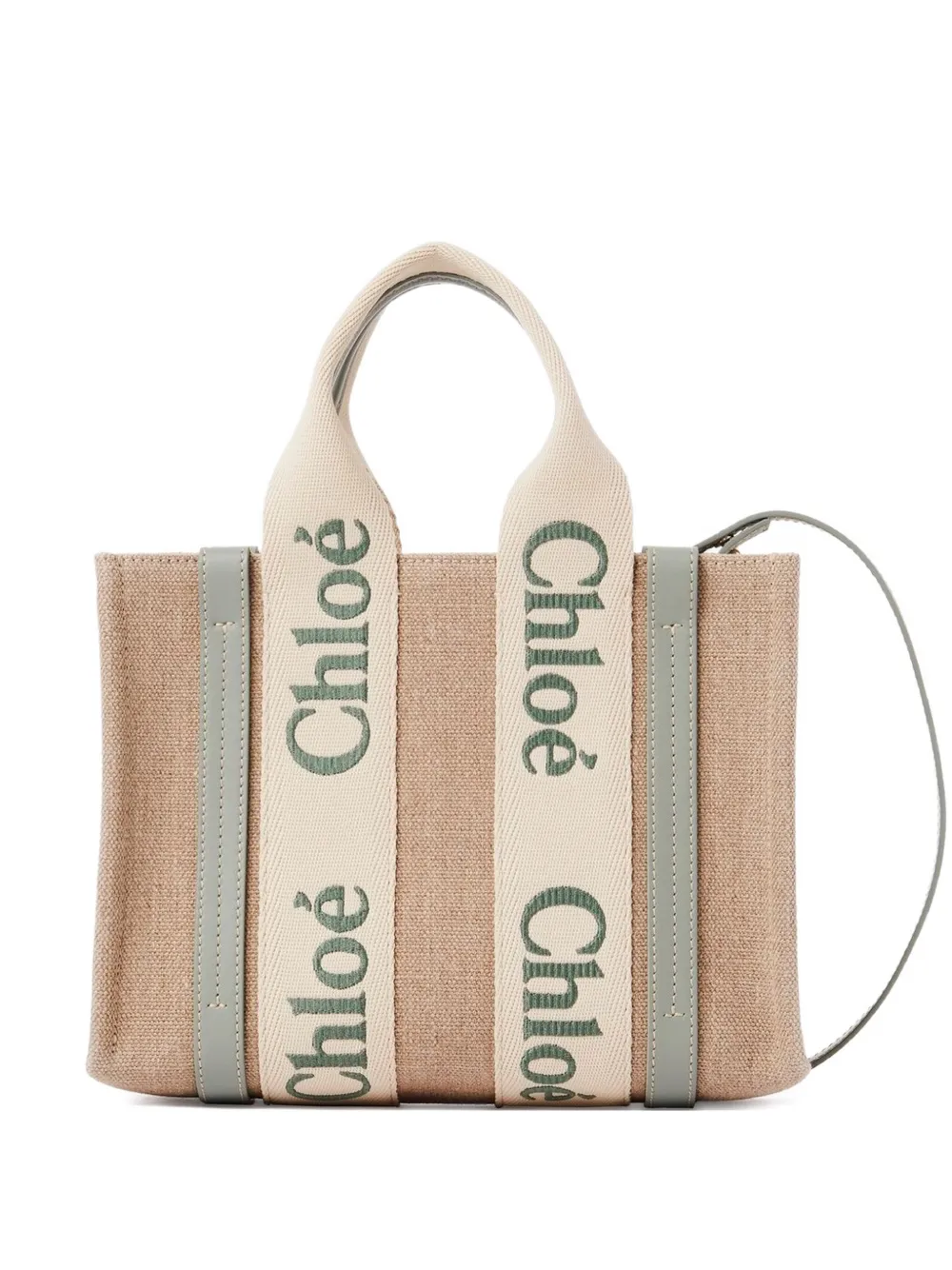 Chloé Shopper met logo Beige