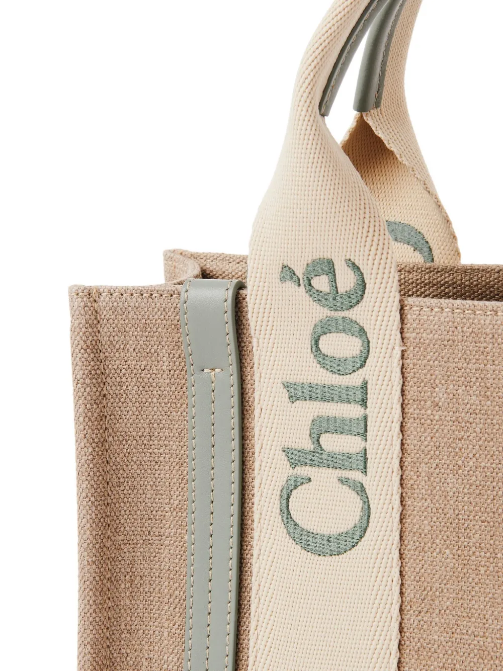 Chloé Shopper met logo Beige