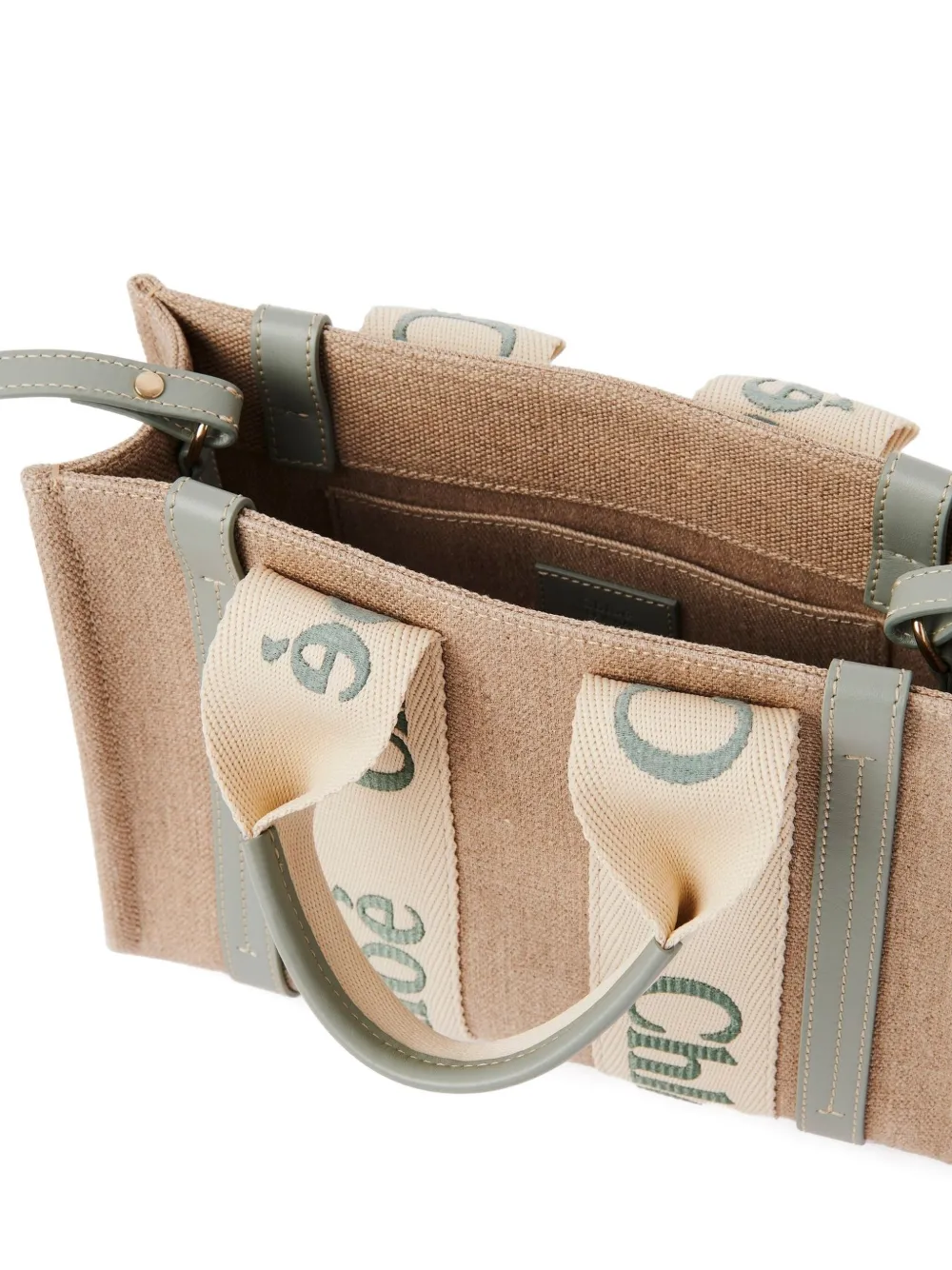 Chloé Shopper met logo Beige