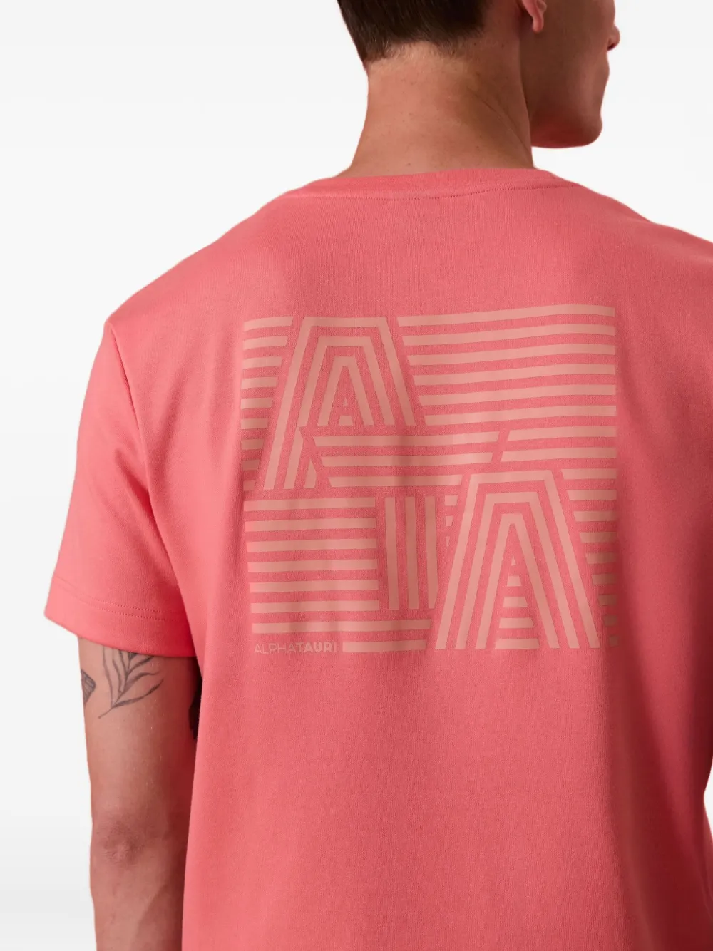 Alphatauri T-shirt met logodetail Roze