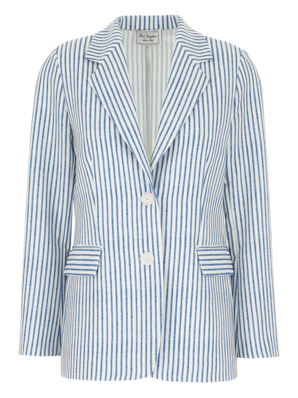 pinstripe single-breasted blazer