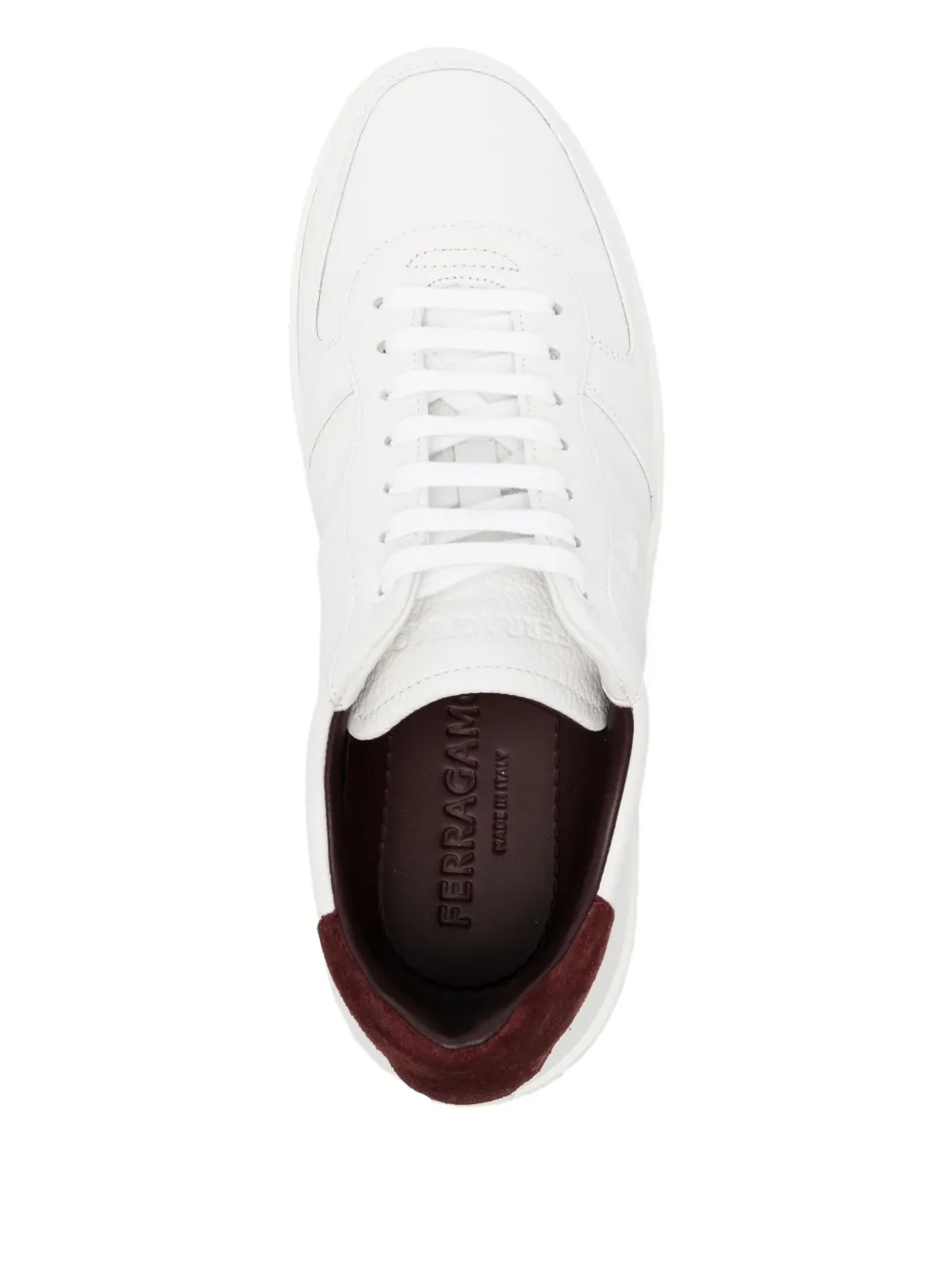 Ferragamo leather sneakers White