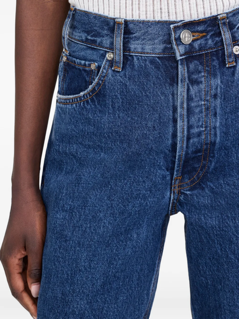 ANINE BING Roy high-waist jeans Blauw
