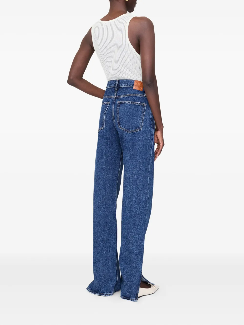 ANINE BING Roy high-waist jeans Blauw