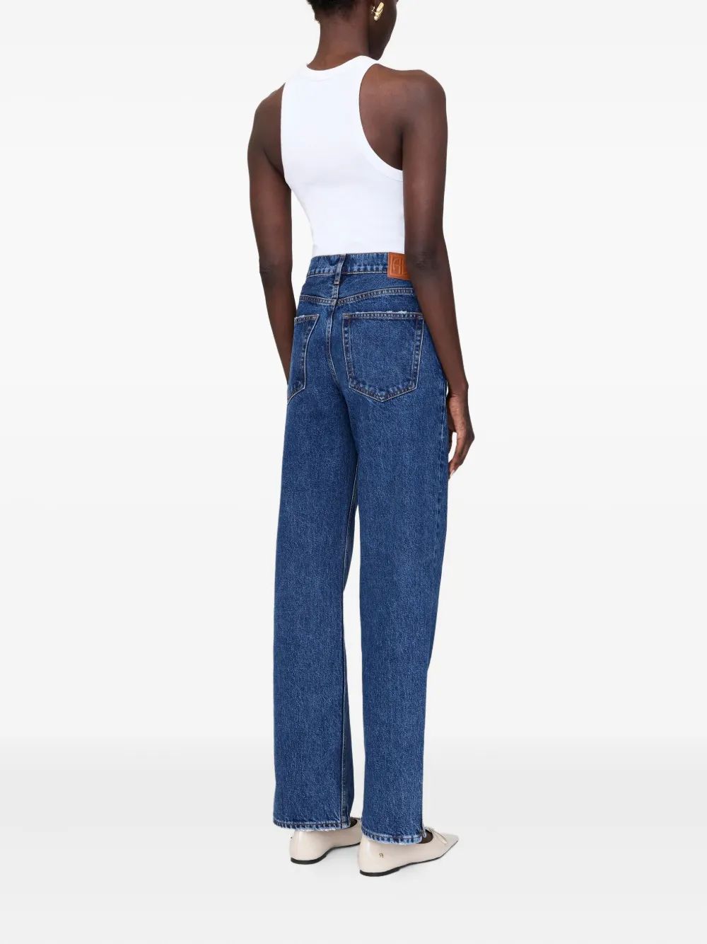 ANINE BING Roy high-waist jeans Blauw