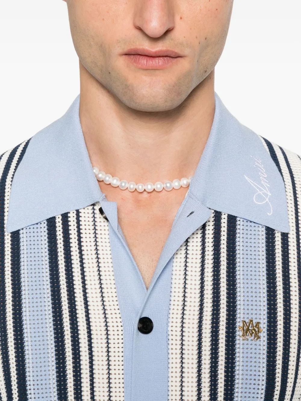 AMIRI Gestreept overhemd Blauw