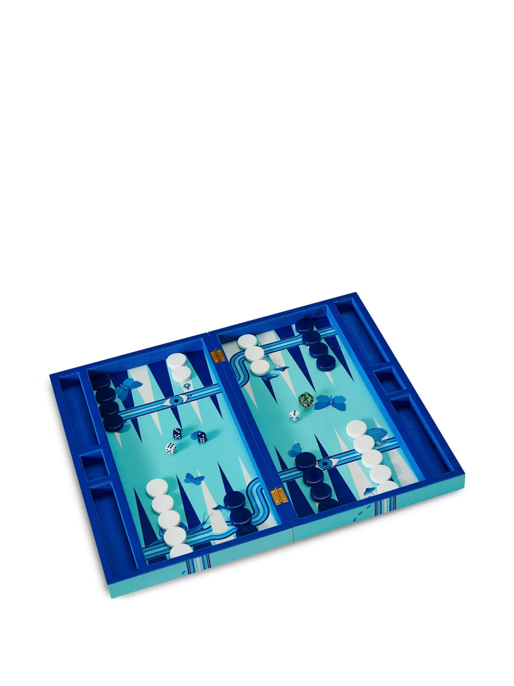 Jonathan Adler graphic-print backgammon set druggist | Blue | Image 1