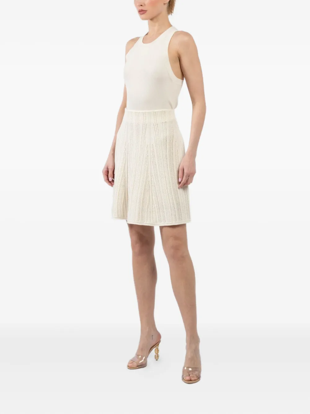 Dorothee Schumacher open-knit mini skirt Beige