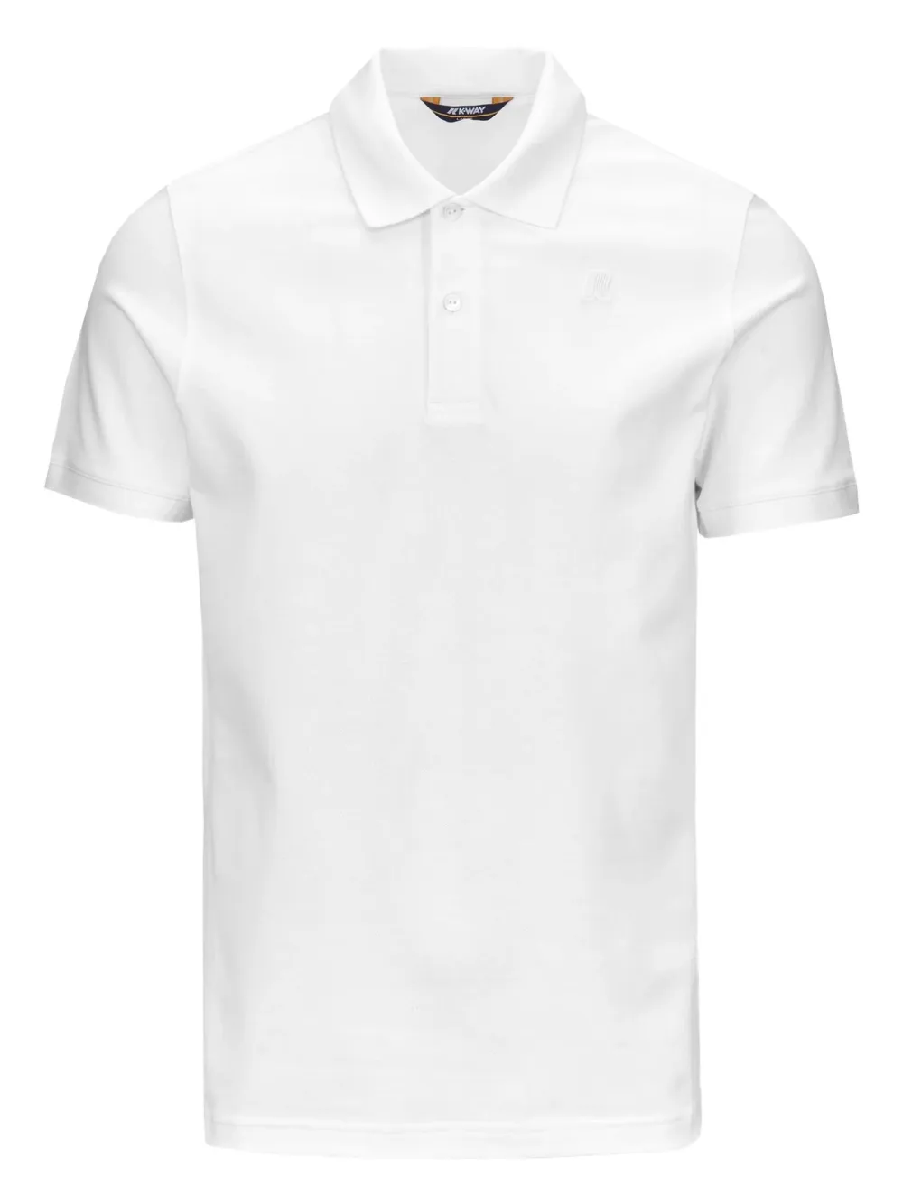 K-Way Poloshirt met geribbelde afwerking Wit