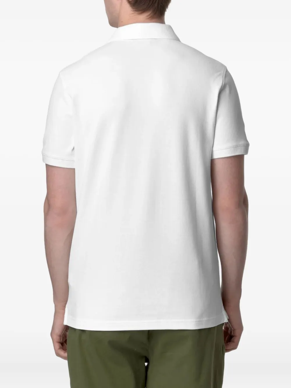 K-Way Poloshirt met geribbelde afwerking Wit