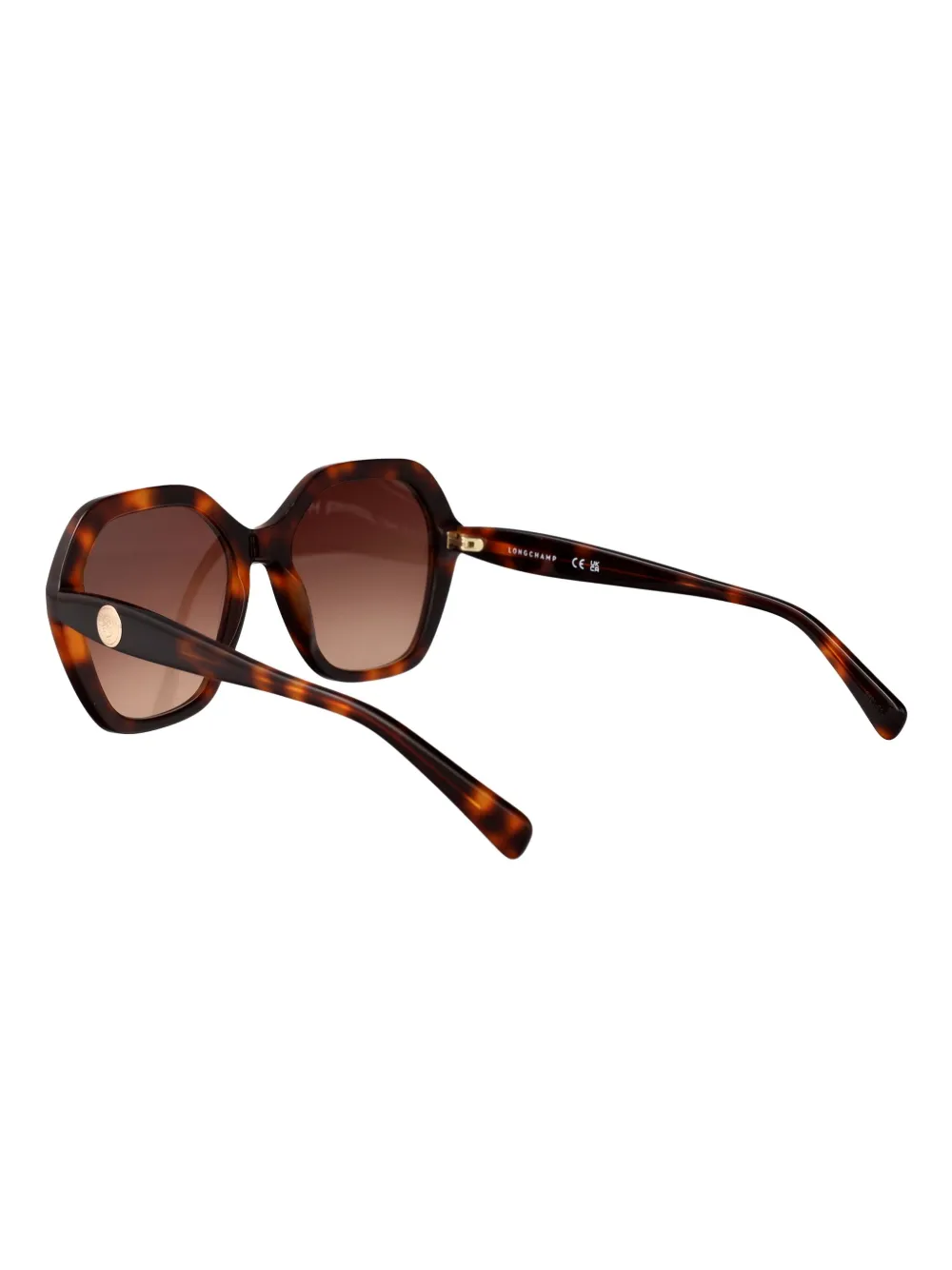 Longchamp Zonnebril met vierkant montuur Bruin