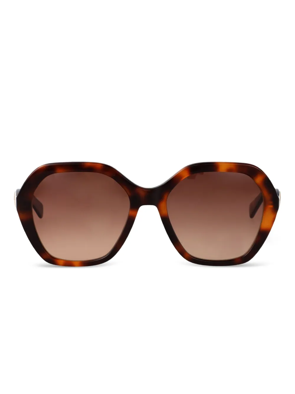 Longchamp Zonnebril met vierkant montuur Bruin