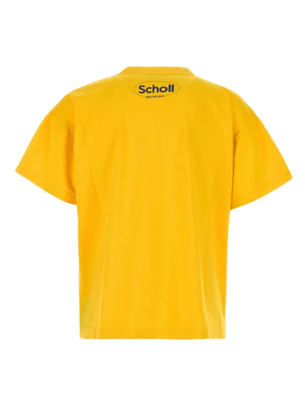 Balenciaga x Scholl Cotton T-shirt | Yellow | FARFETCH JO